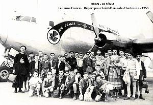 Oran - La Senia - Jeune France - Depart pour Saint-Pierre-de-Chartreuse - 1955